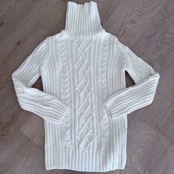 Fisherman Aran Cable Knit Sweater sz M - Ivory - Picture 2 of 11